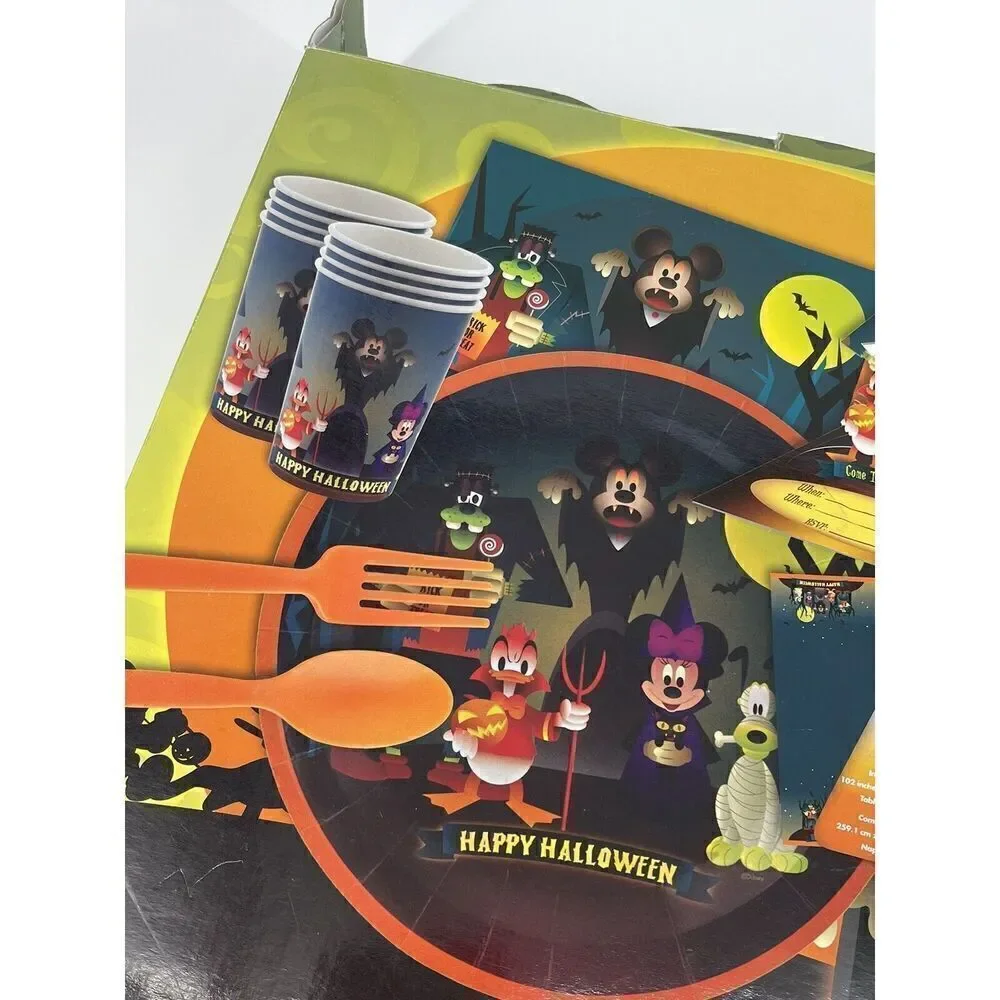 Disney Store Exclusive Halloween Party to Go Mickey Spooky Kit Decorations Set